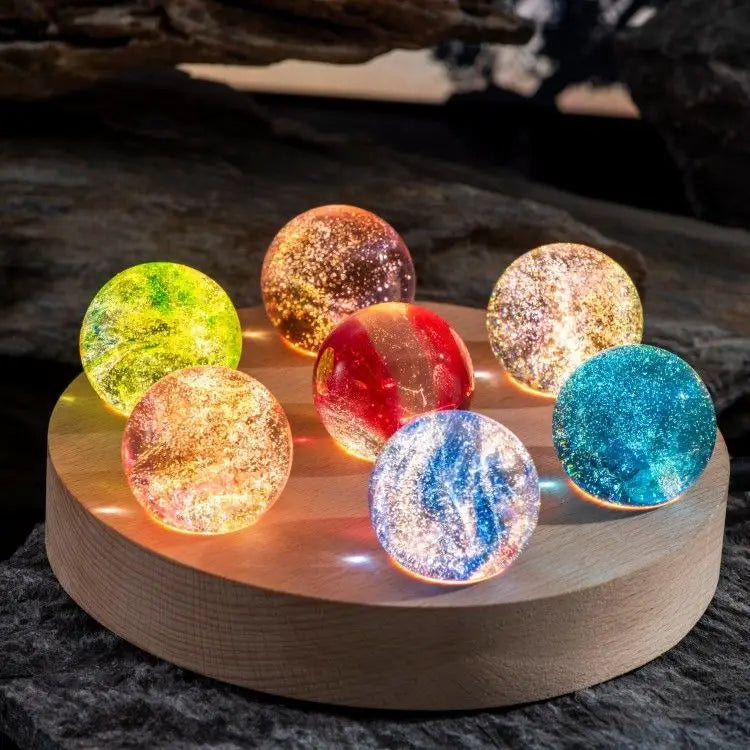 Handmade Colored Glaze Bead Ball Colorful Glass
