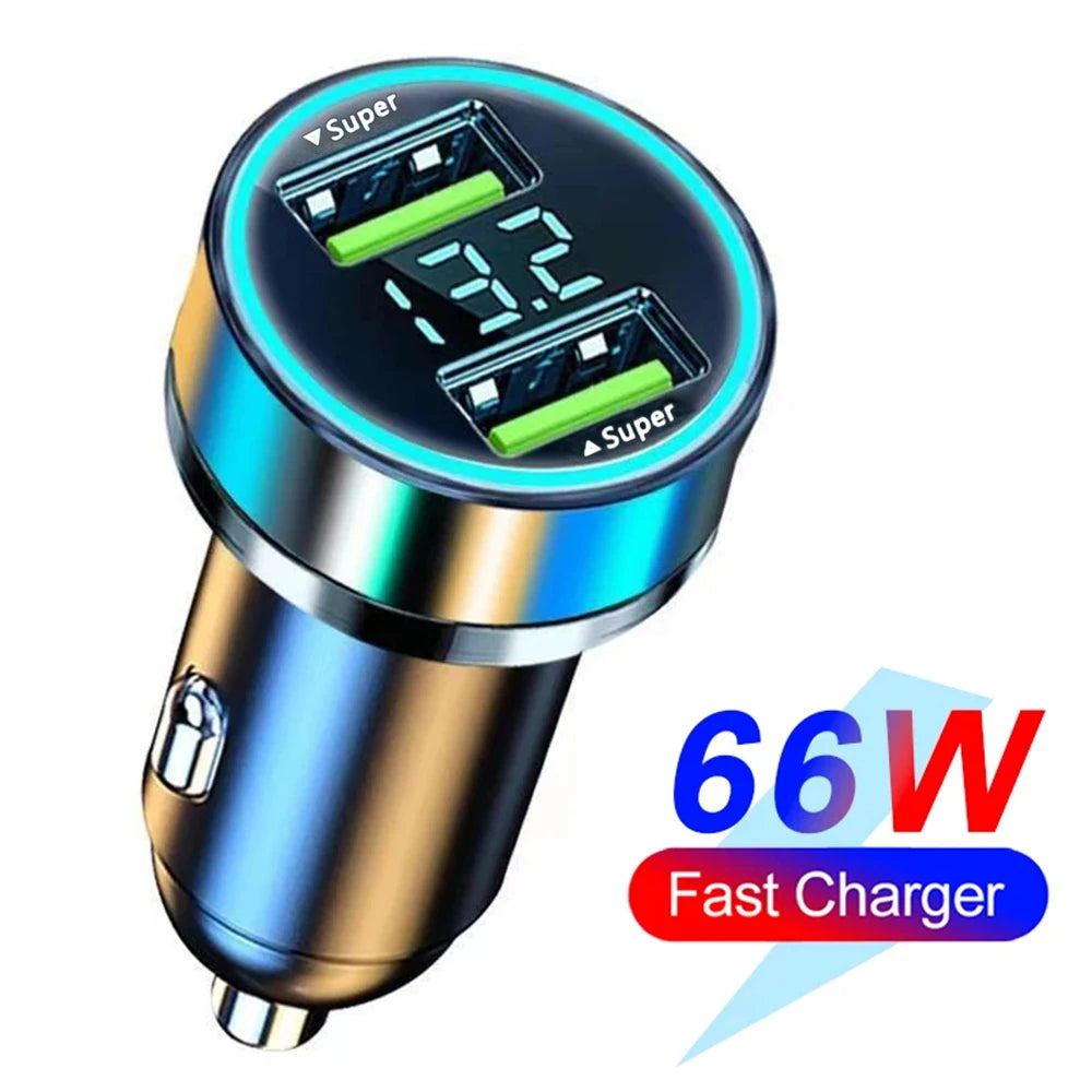 Power Pulse 6X fast car charger with digital display