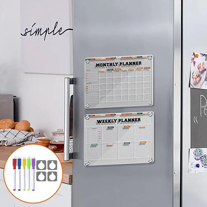 Magnetic Calendar Planner Board For Fridge